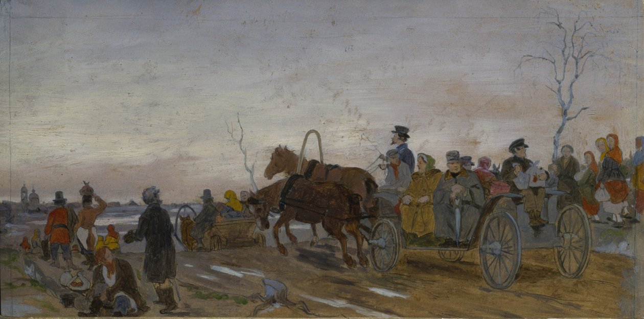 Heliga lördagskvällen, slutet av 1860-talet - början av 1870-talet av Vasili Grigorevich Perov