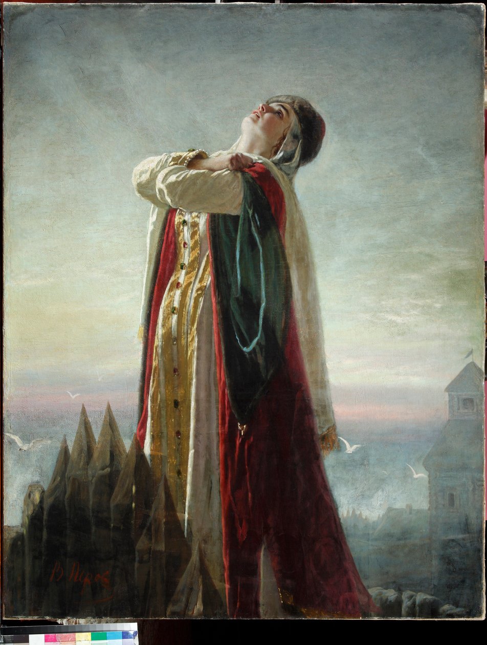 ""La lamente de Jaroslavna"" (Yaroslavnas klagan) Illustration för operan ""Prins Igor"" av Alexander Borodin Målning av Vasili Perov (1834-1882) av Vasili Grigorevich Perov