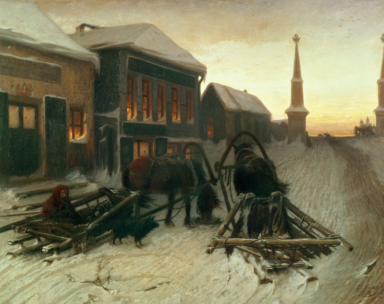 Den sista krogen vid stadsportarna av Vasili Grigorevich Perov