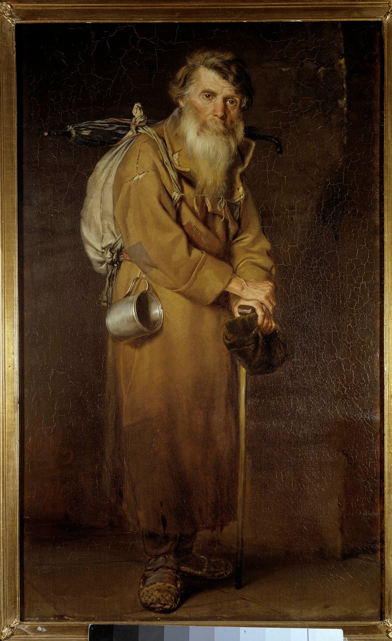 Vagabonden. Målning av Vasily (Vasily) Perov (1833-1882) av Vasili Grigorevich Perov
