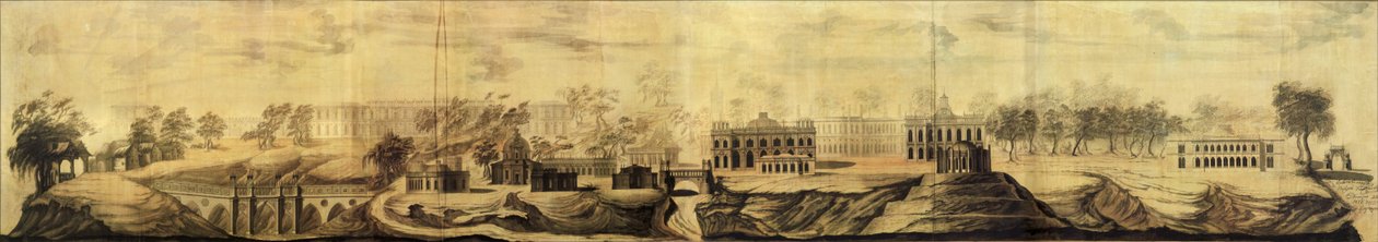 Panoramautsikt över Tsaritsyno Design, 1776 av Vasili Ivanovich Bazhenov