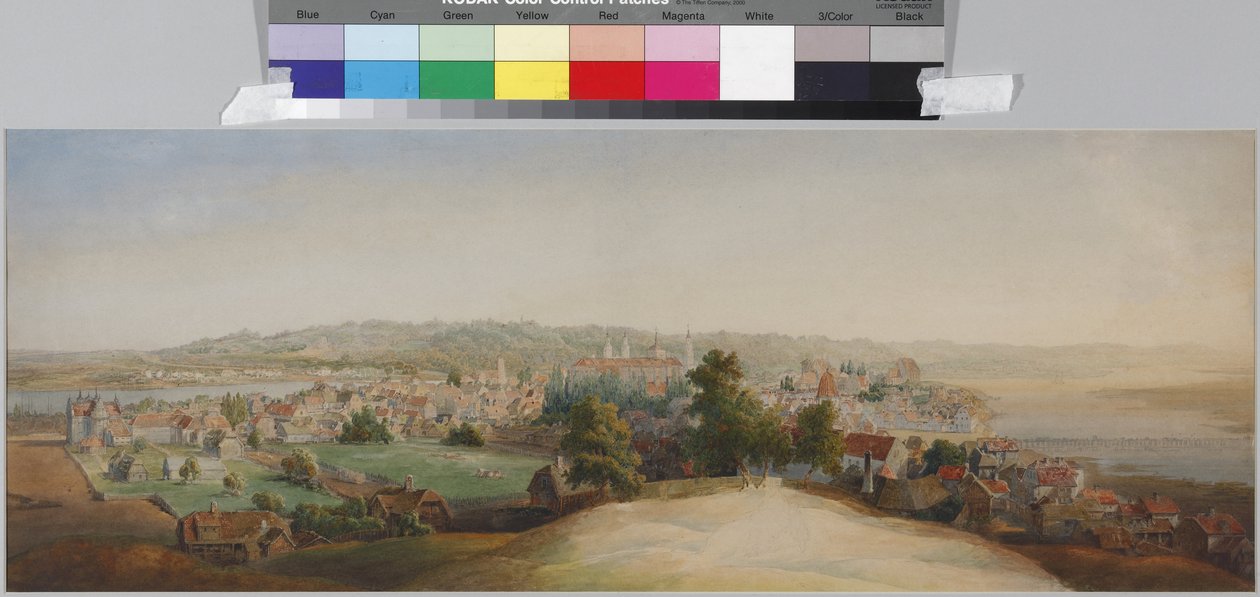 Utsikt över Kowno, av Sadovnikov, Vasily Semyonovich (1800-1879). Akvarell på papper, slutet av 1840-talet. Statens museum för Sankt Petersburgs historia av Vasili Semenovich Sadovnikov