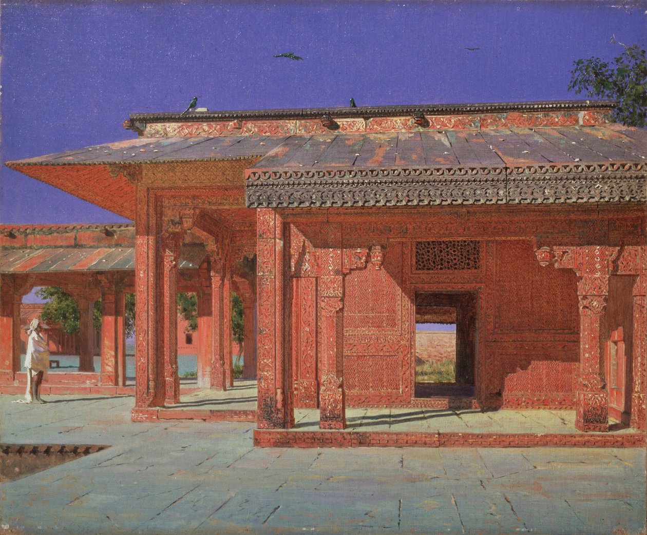 Harems innergård i Fatehpur Sikri kejserliga palatset, 1874-1876 av Vasili Vasilievich Vereshchagin
