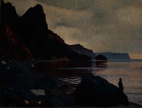 Nära St. George-klostret, Krym, Ukraina (olja på duk) av Vasili Vasilievich Vereshchagin