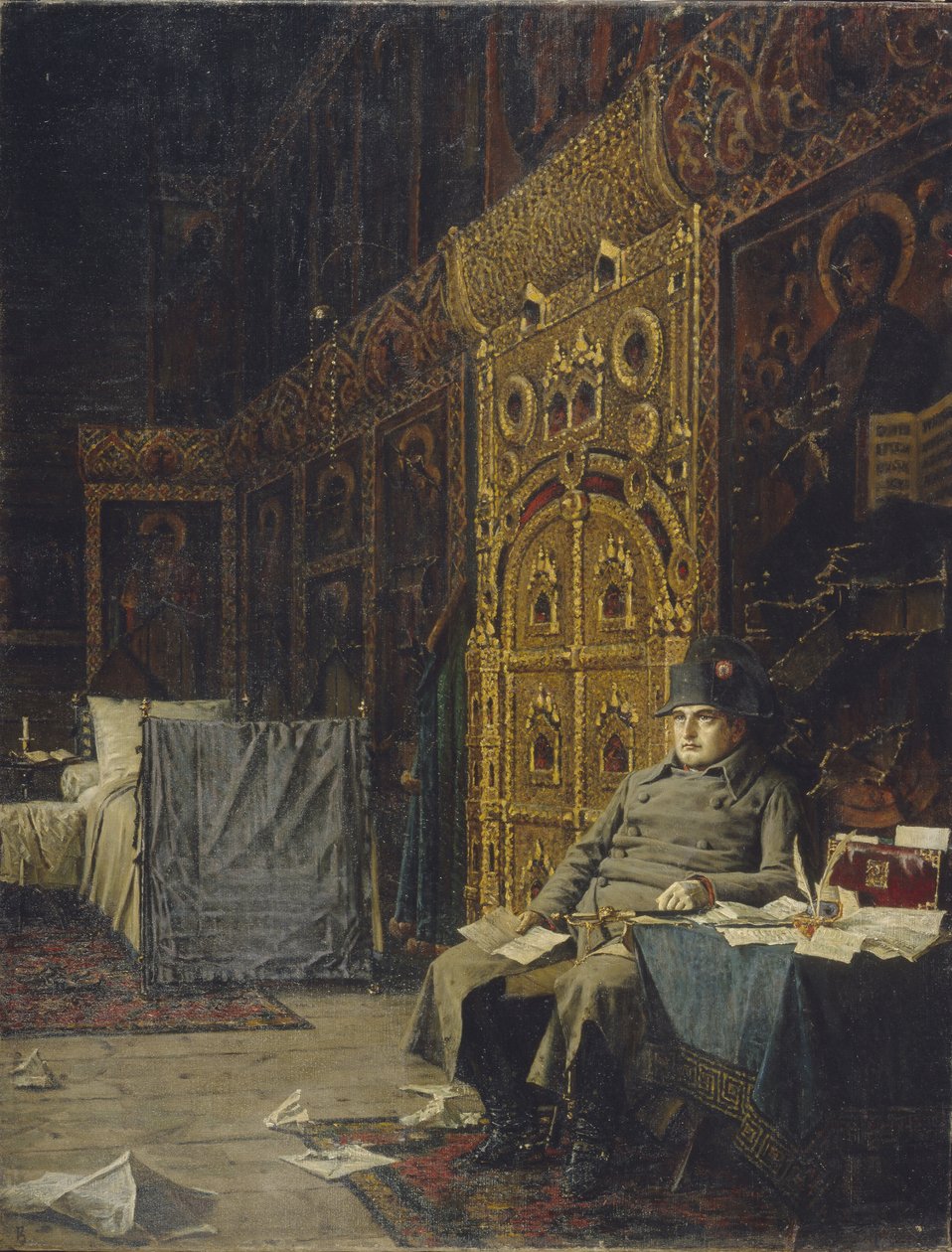 På väg. Dåliga nyheter från Frankrike, 1899-1900 av Vasili Vasilievich Vereshchagin