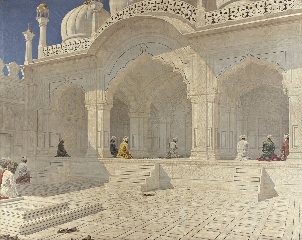 Pärlmoskén Moti Masjid, Delhi, 1880-talet av Vasili Vasilievich Vereshchagin
