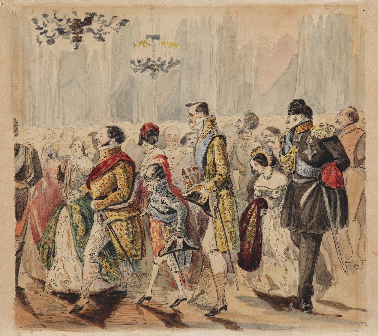 High Society Ball, första kvartalet av 1800-talet av Vasili Venediktovich Baranov