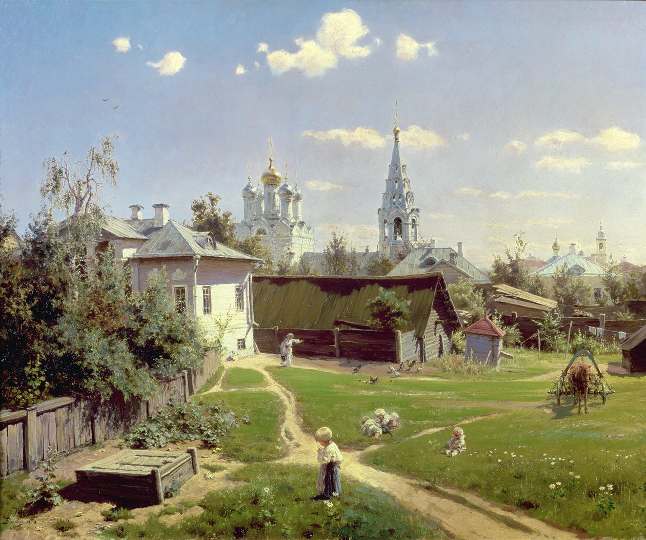 En liten gård i Moskva, 1878 av Vasilij Dmitrievich Polenov