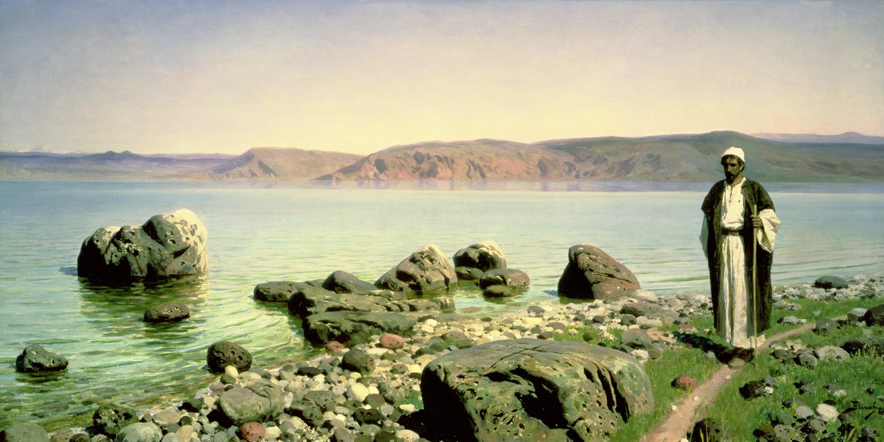 Vid Galileiska sjön, 1888 av Vasilij Dmitrievich Polenov