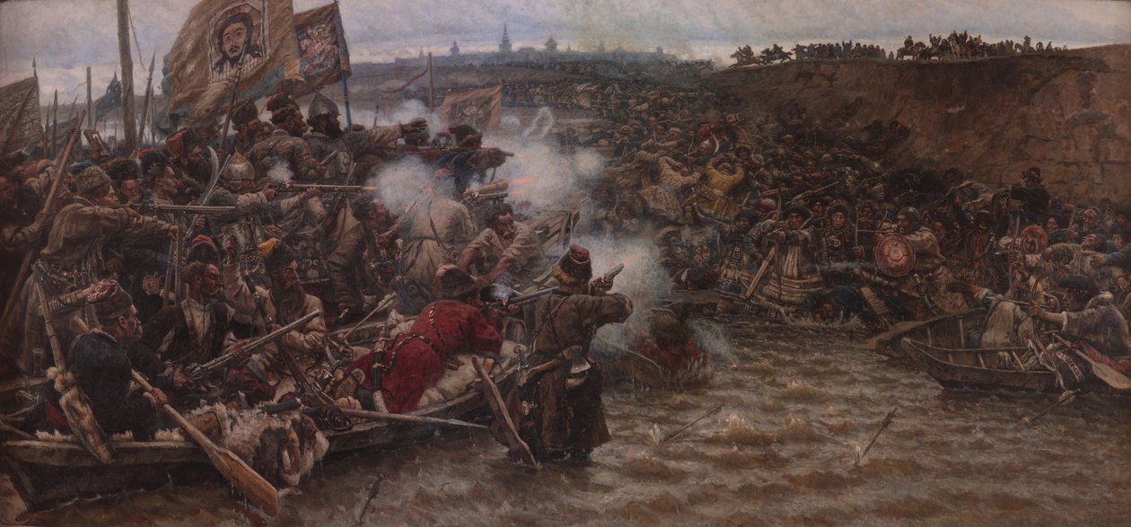 Yermaks Conquest of Siberia av Vasilij Ivanovic Surikov