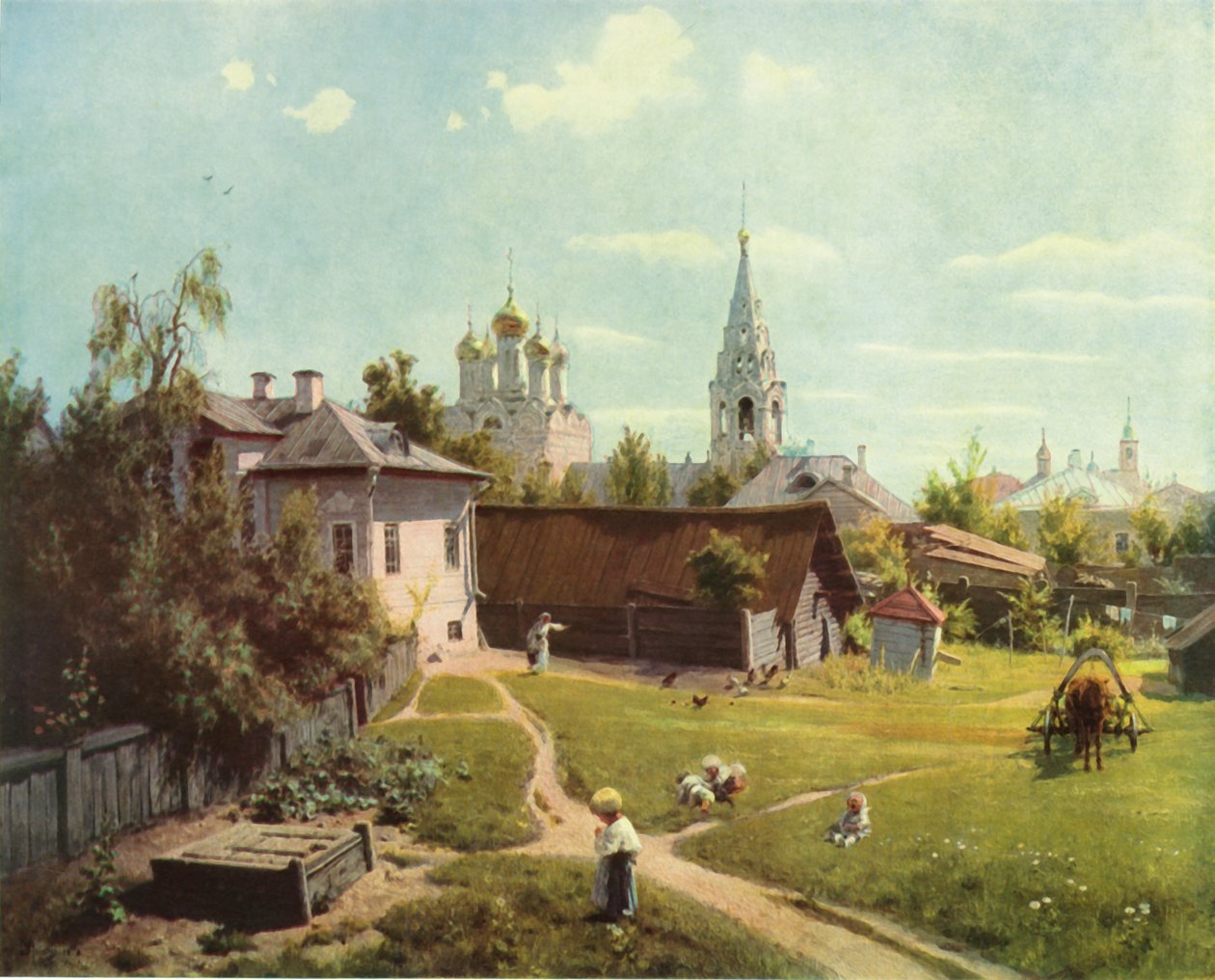 "Moscow Patio", 1878, 1965. av Vasilij Dmitrievic Polenov