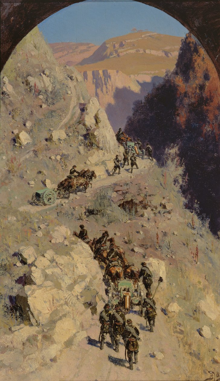 Artilleri i de kaukasiska bergen, 1883 av Vasilij Dmitrievich Polenov