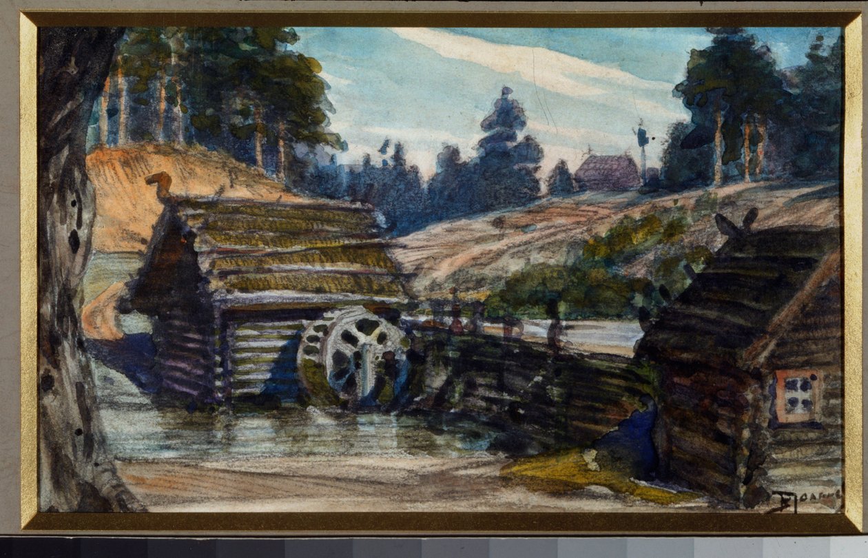 Scenografi för operan Rusalka av Alexandre Dargomyzhsky (1813-69) av Vasilij Dmitrievich Polenov