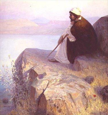 Den melankoliska dagdrömmen (olja på duk) av Vasilij Dmitrievich Polenov
