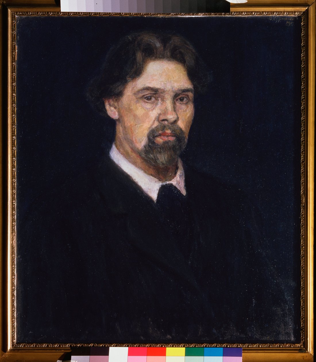 Autoporträtt - Självporträtt - Målning av Vasily Ivanovich Sourikov (Vasily Surikov eller Vasily Surikow) (1848-1916), olja på duk av Vasilij Ivanovic Surikov