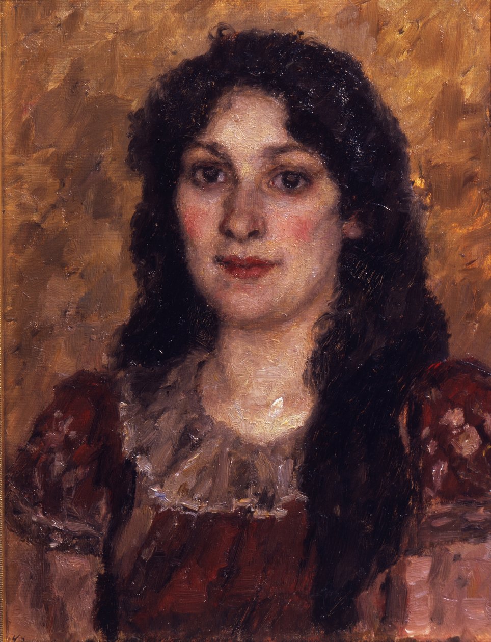 Porträtt av konstnärens hustru, 1888 av Vasilij Ivanovic Surikov