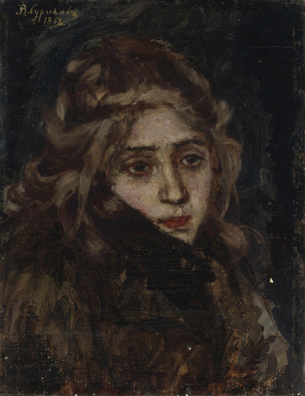 Prinsessan Maria Alexandrovna Menshikova. Studio för Menshikov i Berezov, 1882 av Vasilij Ivanovic Surikov