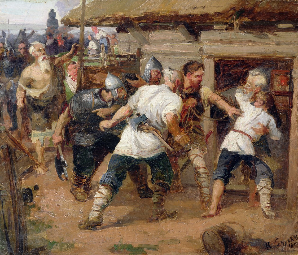 Hedningarna dödade de första kristna i Kievan Rus av Vasilij Ivanovic Surikov