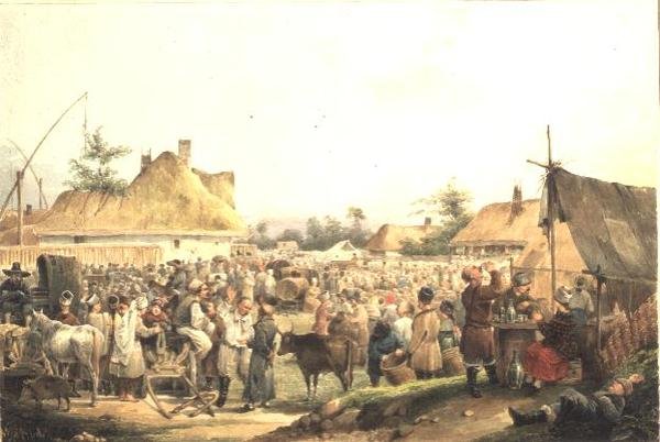 Bymässa i Ukraina av Vasily Ivanovich Sternberg