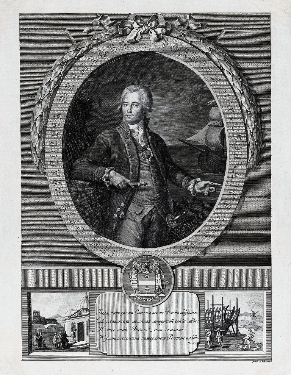 Grigory Ivanovich Shelikhov 1747-1795, sent 1700-tal. av Vasily Ivanovich Ivanov
