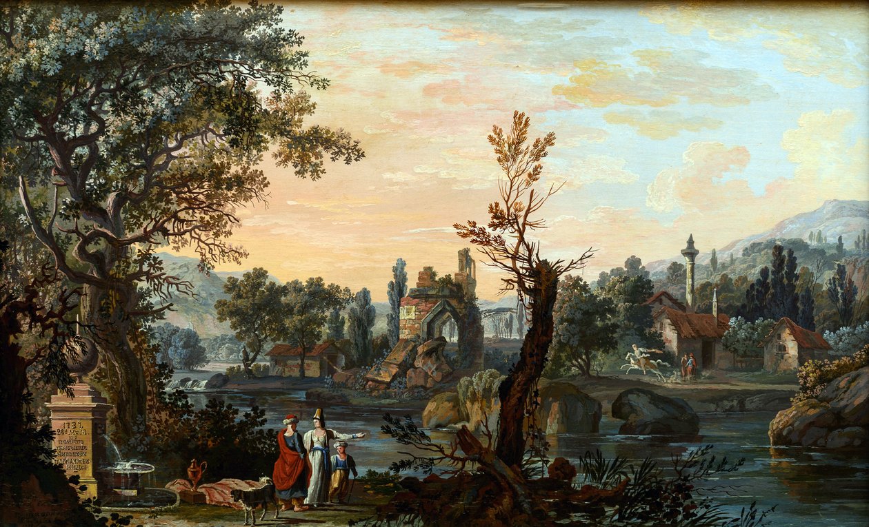 Utsikt över Tauride (Tauric Chersonese, nuvarande Krimhalvön) Utsikt över Taurid av Petrov, Vasily Petrovich (1770-1810) av Vasily Petrovich Petrov