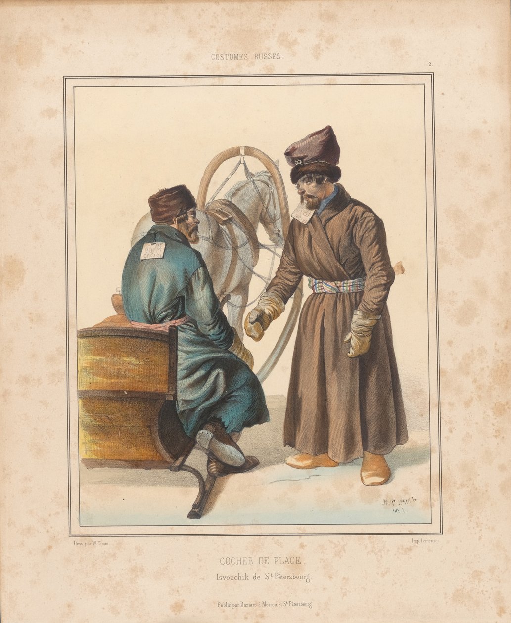 Coachman inn Petersburg, mitten av 1800-talet.. av Georg Wilhelm Timm