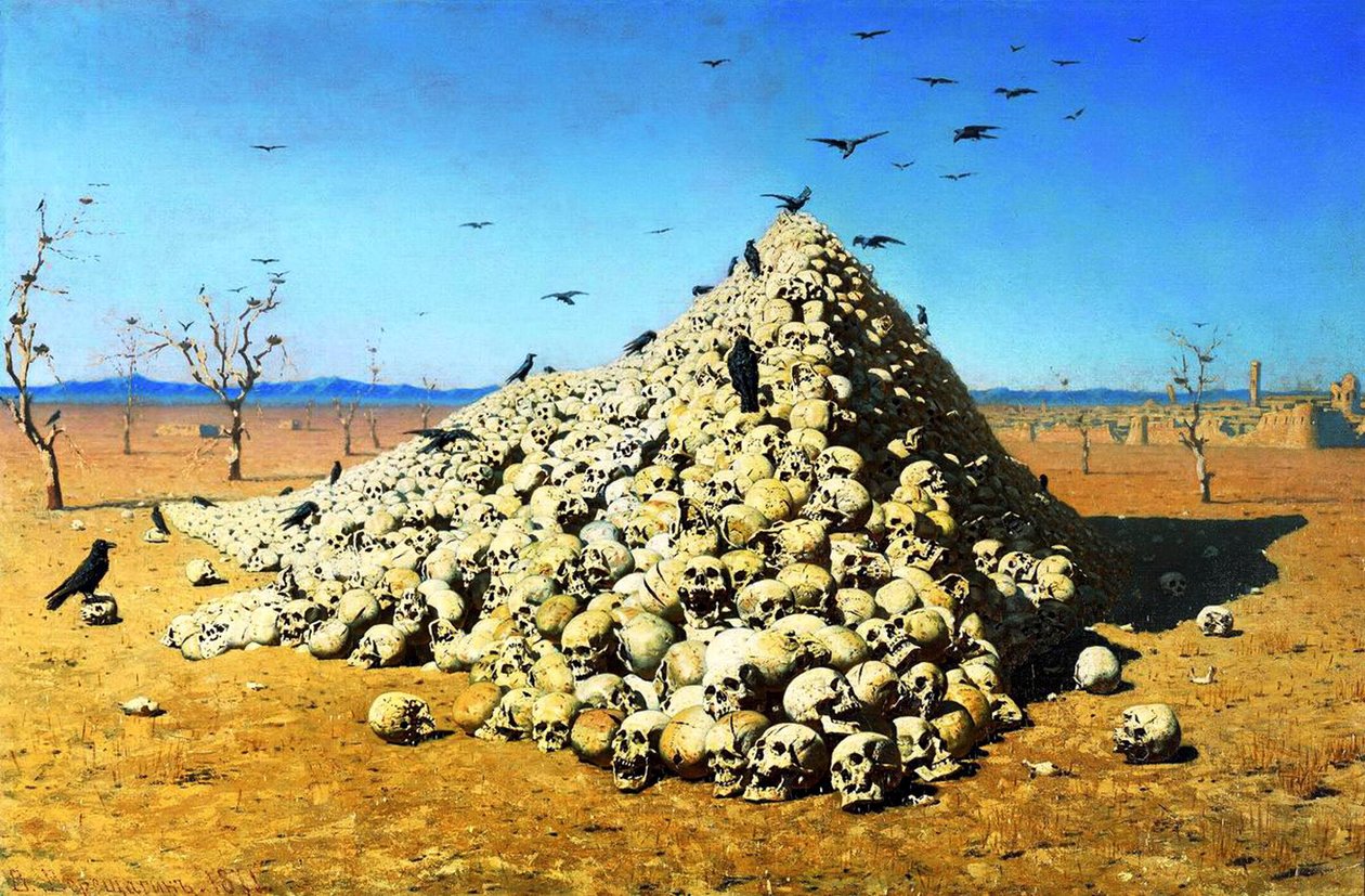 Krigets apoteos, 1871 av Vasily Vereshchagin