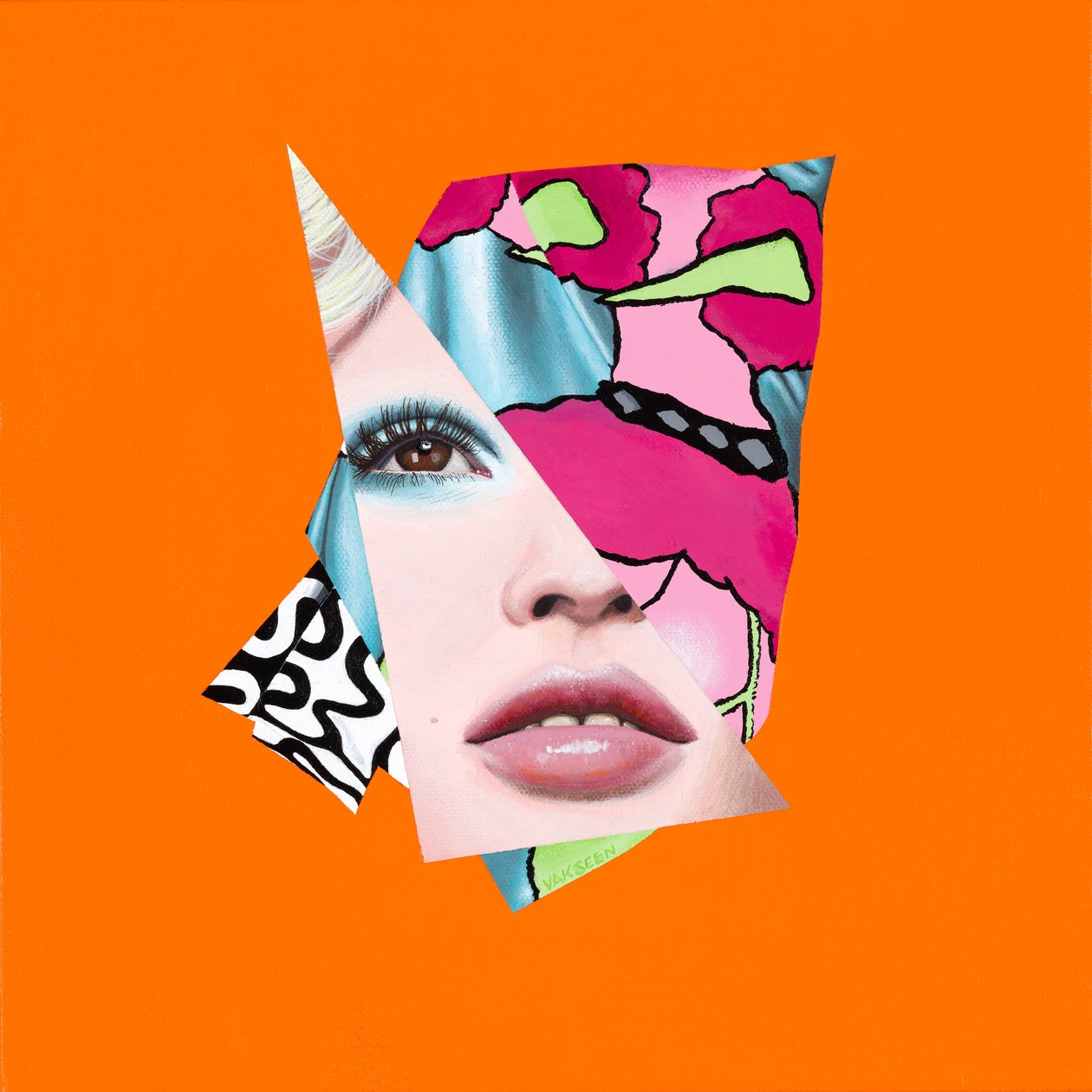Unicorn Decadence, 2016 (Akryl på duk) av Vaskeen Vaskeen