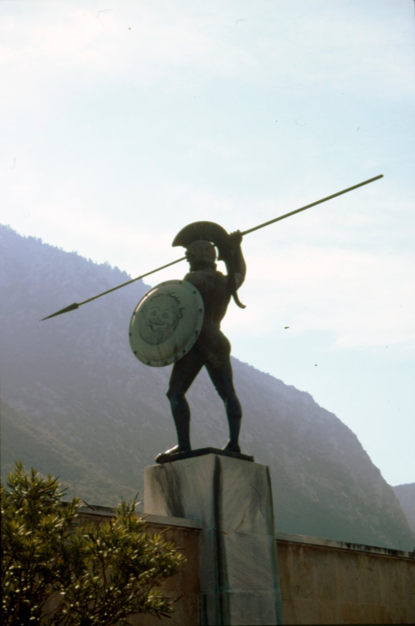 Bronsstaty av Leonidas vid Thermopylae, 1900-talet av Vasos Falireas