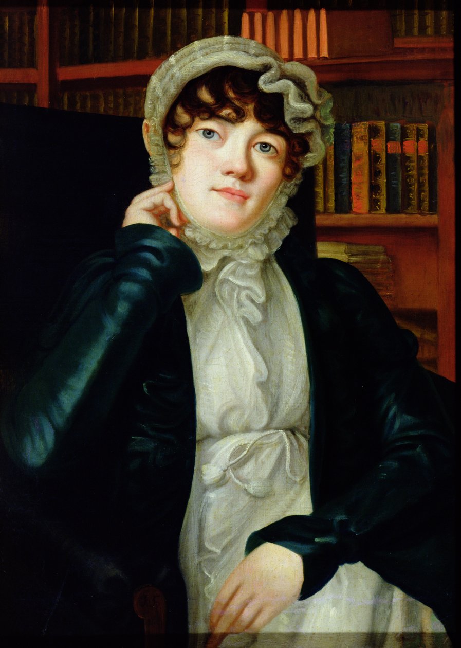 Porträtt av Karolina Pavlova, ca 1830 av Vassily Fyodorovich Binemann