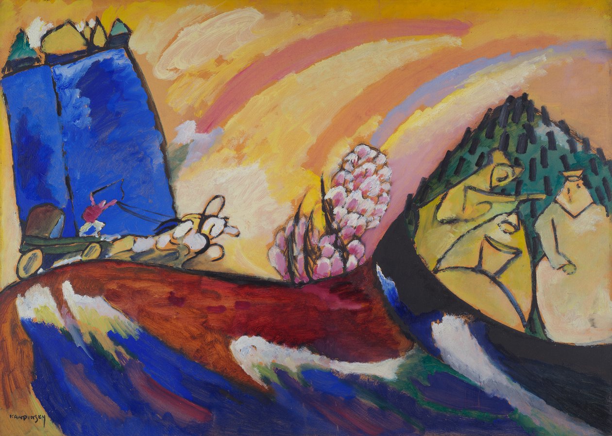 Målning med trojka, 4036. av Wassily Kandinsky
