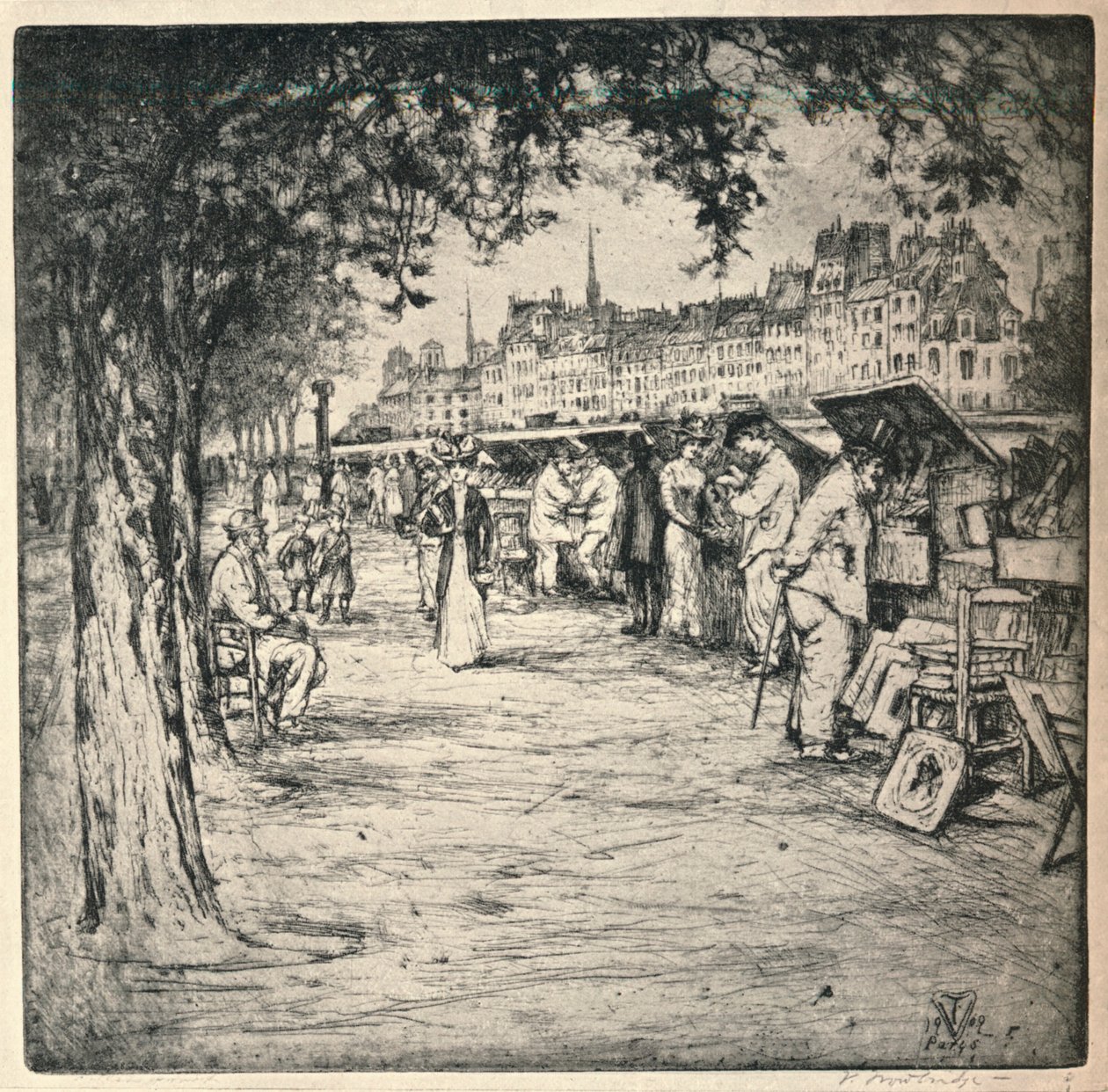 Längs kajen, 1915 av Vaughan Trowbridge