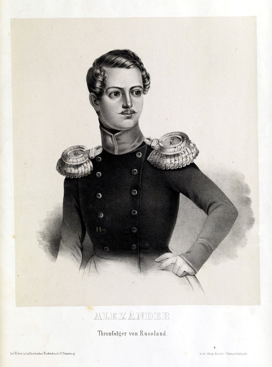 Tronarvinge Alexander Nikolayevich, litografi av Velten