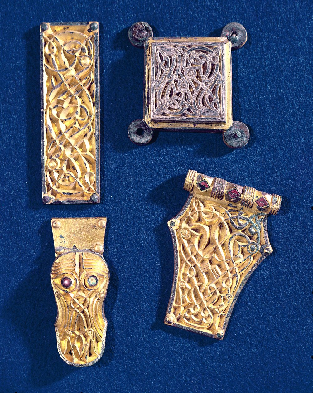 Brosch och spännen, från Vendelskatten, ca 500 e.Kr. (metall) av Vendel Period