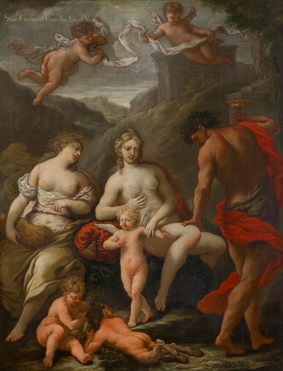 Ceres, Bacchus och Venus, ca 1550-1610 (olja på duk) av Venetian School