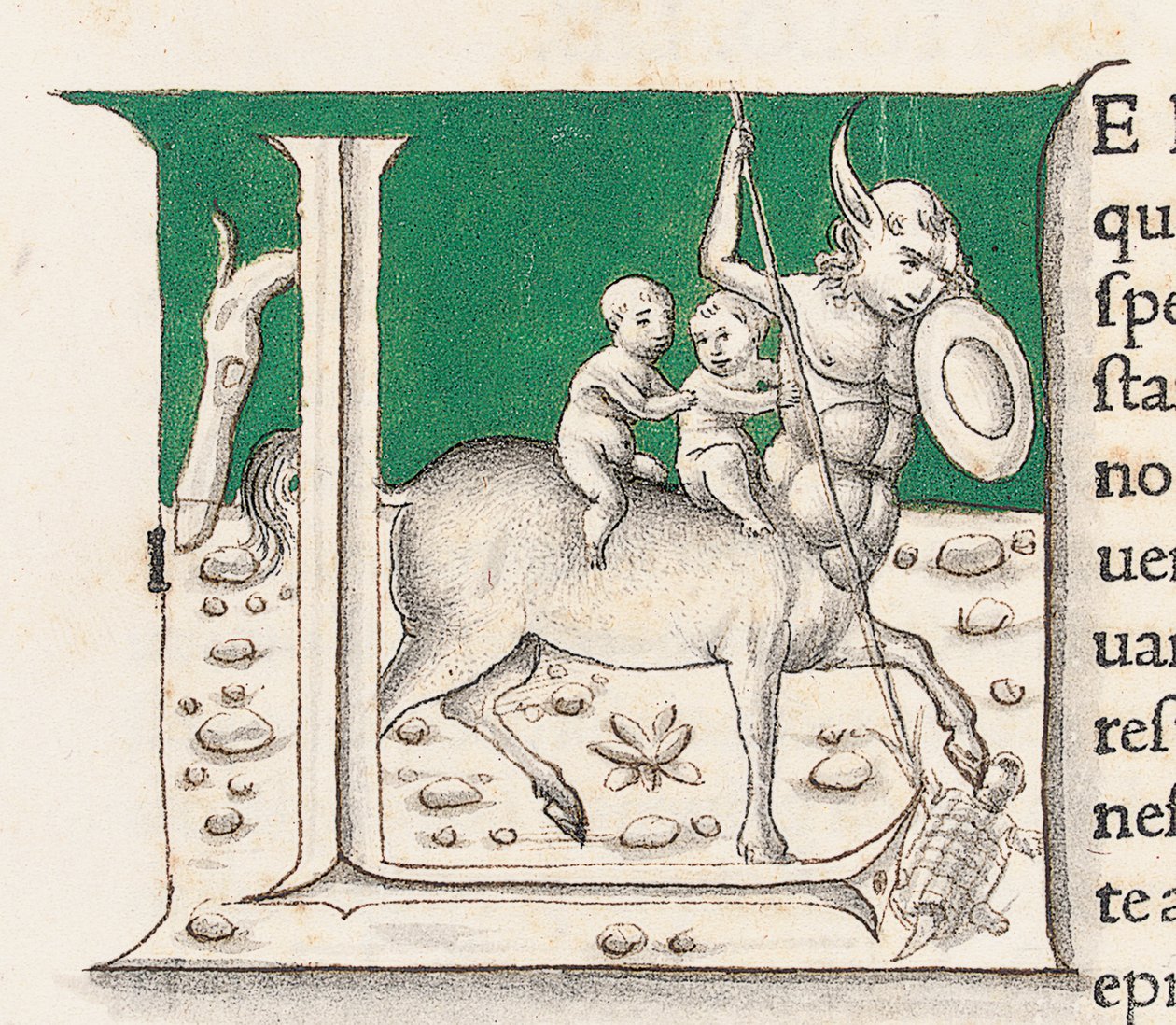 Detalj från "Historia Naturalis" av Plinius den äldre av Venetian School