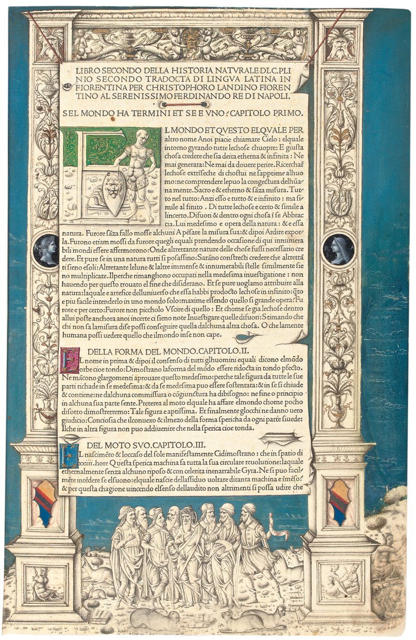 "Historia Naturalis" av Plinius den äldre, 1476 av Venetian School
