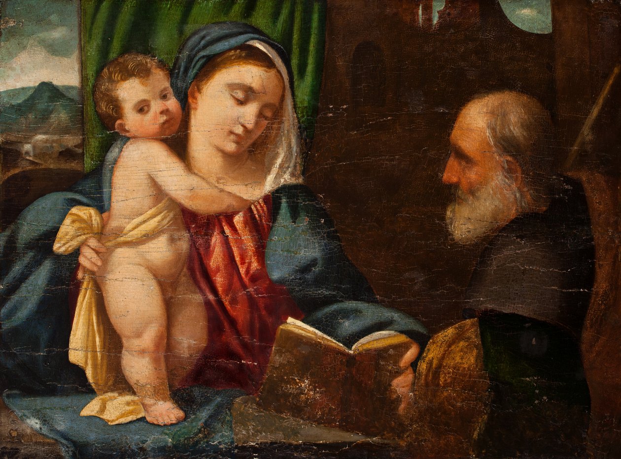 Den heliga familjen av Venetian School
