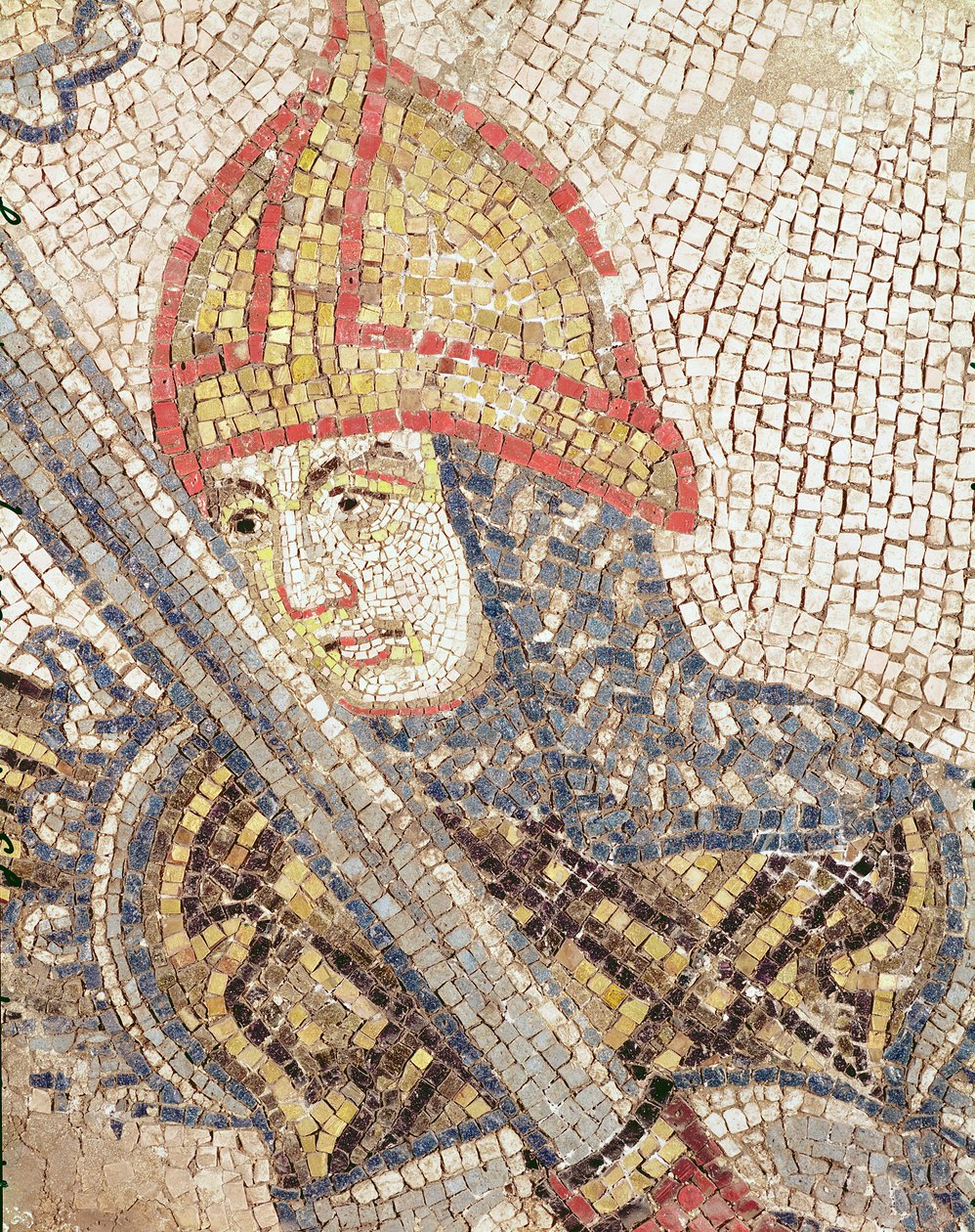 Askari mwenye upanga (mosaic)swed av Byzantine School