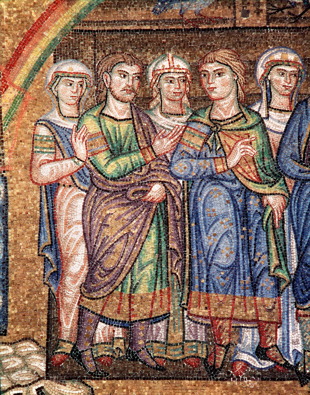 Noas liv, Noas söner (mosaikdetalj av Veneto Byzantine School