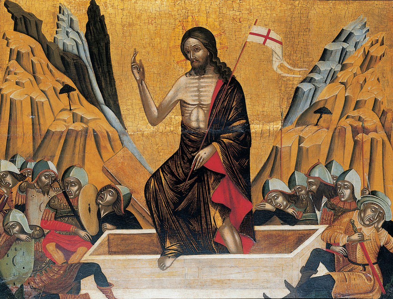 Uppståndelsen, Venedig eller Kreta, c.1500 av Veneto Cretan School