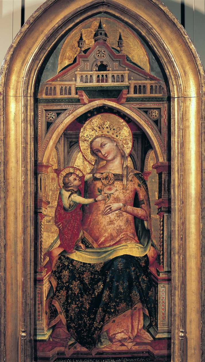 Jungfrun och barnet, 1372 (tempera på panel) av Lorenzo Veneziano