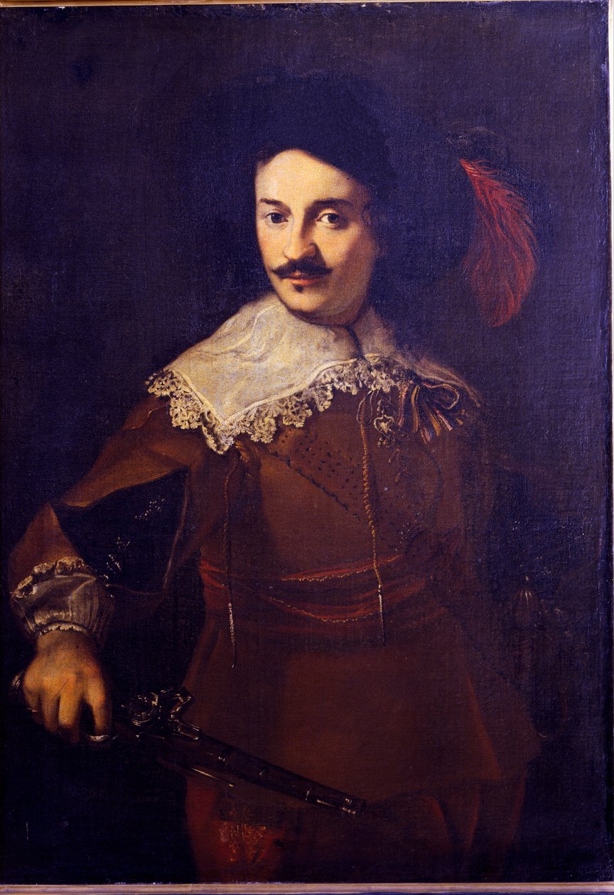Självporträtt med en pistol, c.1610 av Ventura di Arcangelo Salimbeni