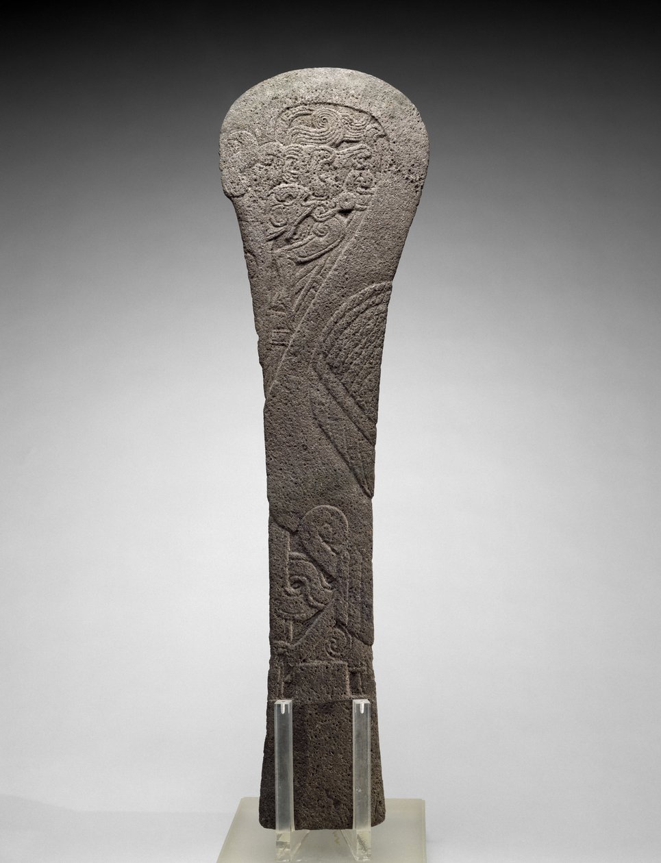 Palma med en vattenfågel, 300-1200 AD (basalt) av Veracruz Veracruz