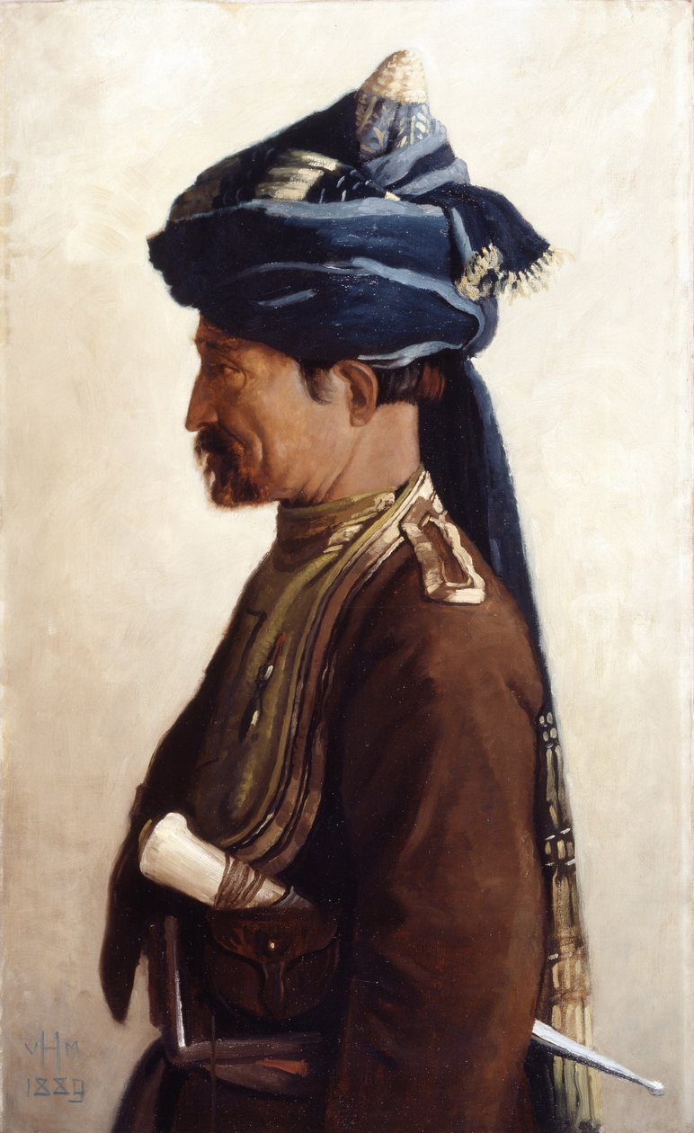 Mohamed, en Jemadar från det 5:e bengaliska kavalleriet, 1889 av Vereker Monteith Hamilton