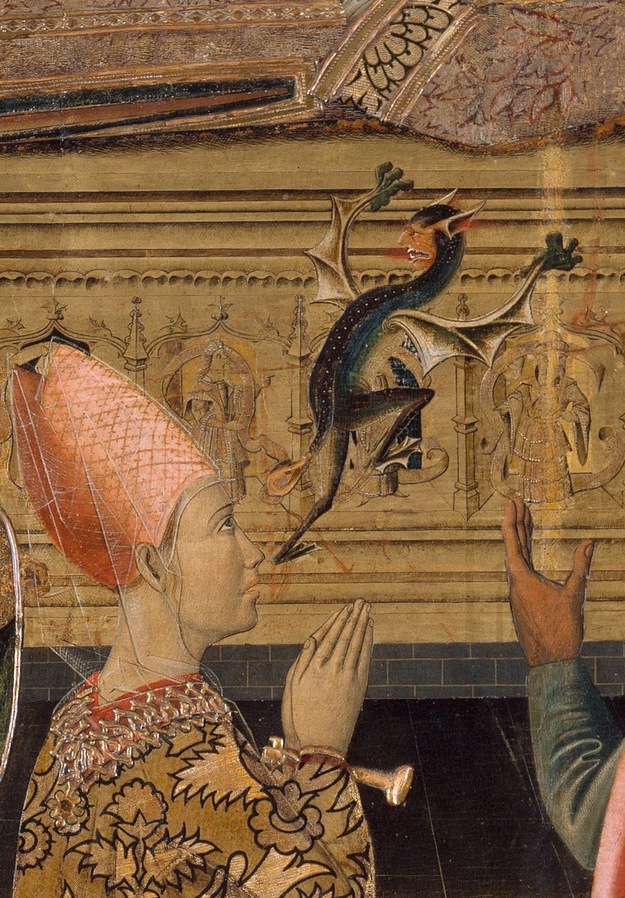 Prinsessan Eudoxia före graven av Saint Stephen Detail av Vergós Family
