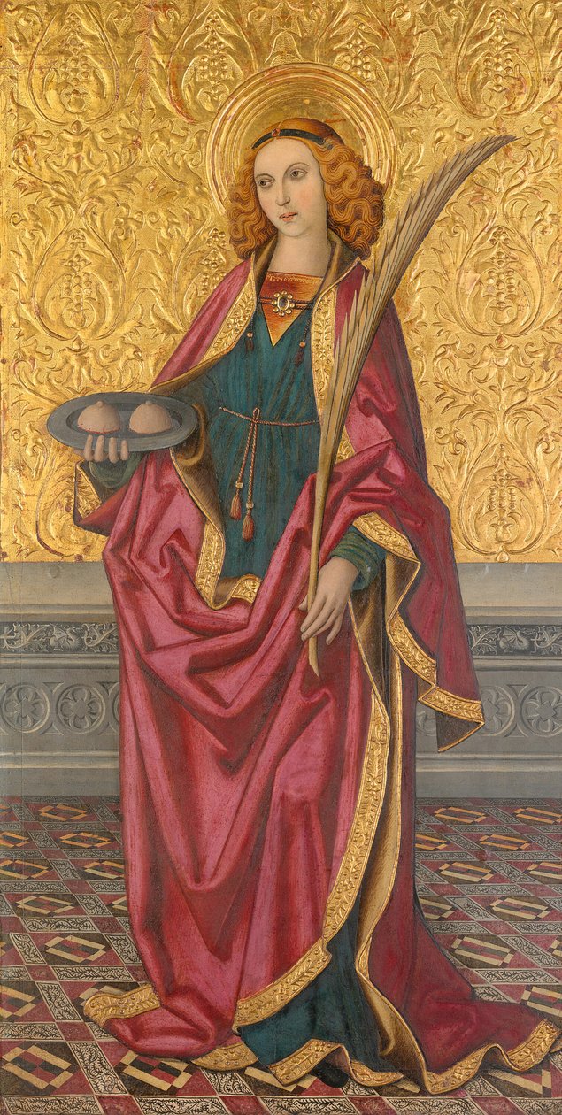 Saint Agatha, omkring 1500 av Vergós Workshop