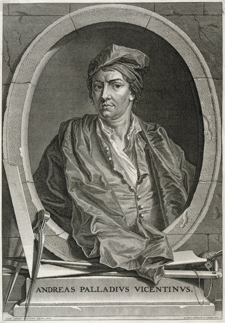 Andrea Palladio (1508-80) graverad av Bernard Picart (1673-1733) 1716 av Paolo Veronese