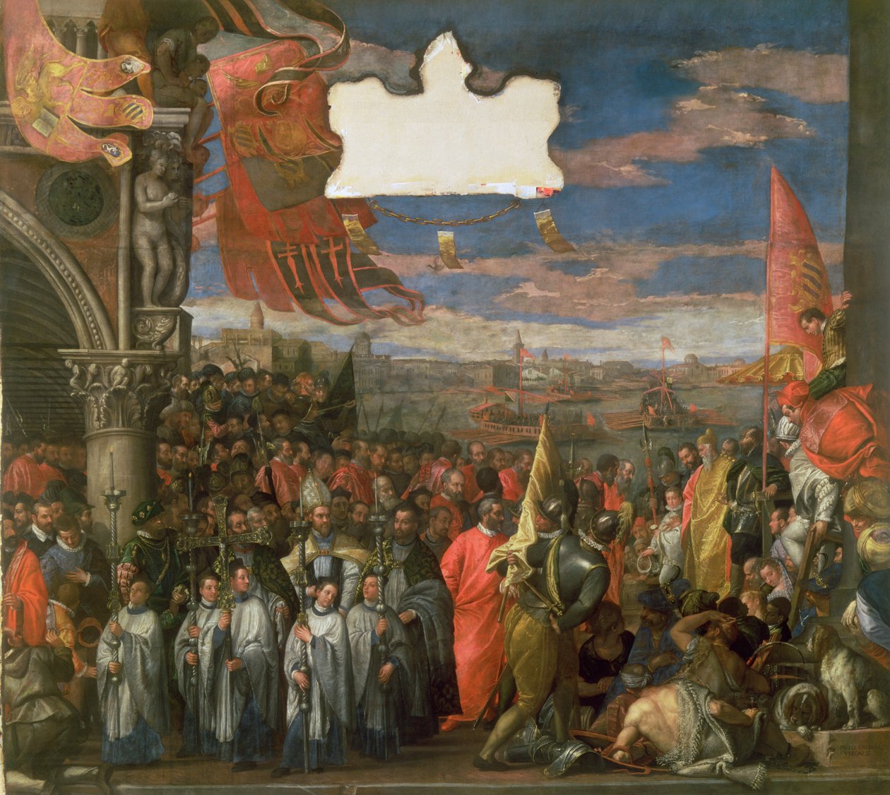 Dogen Andrea Contarini återvänder segrande från Chioggia av Paolo Veronese