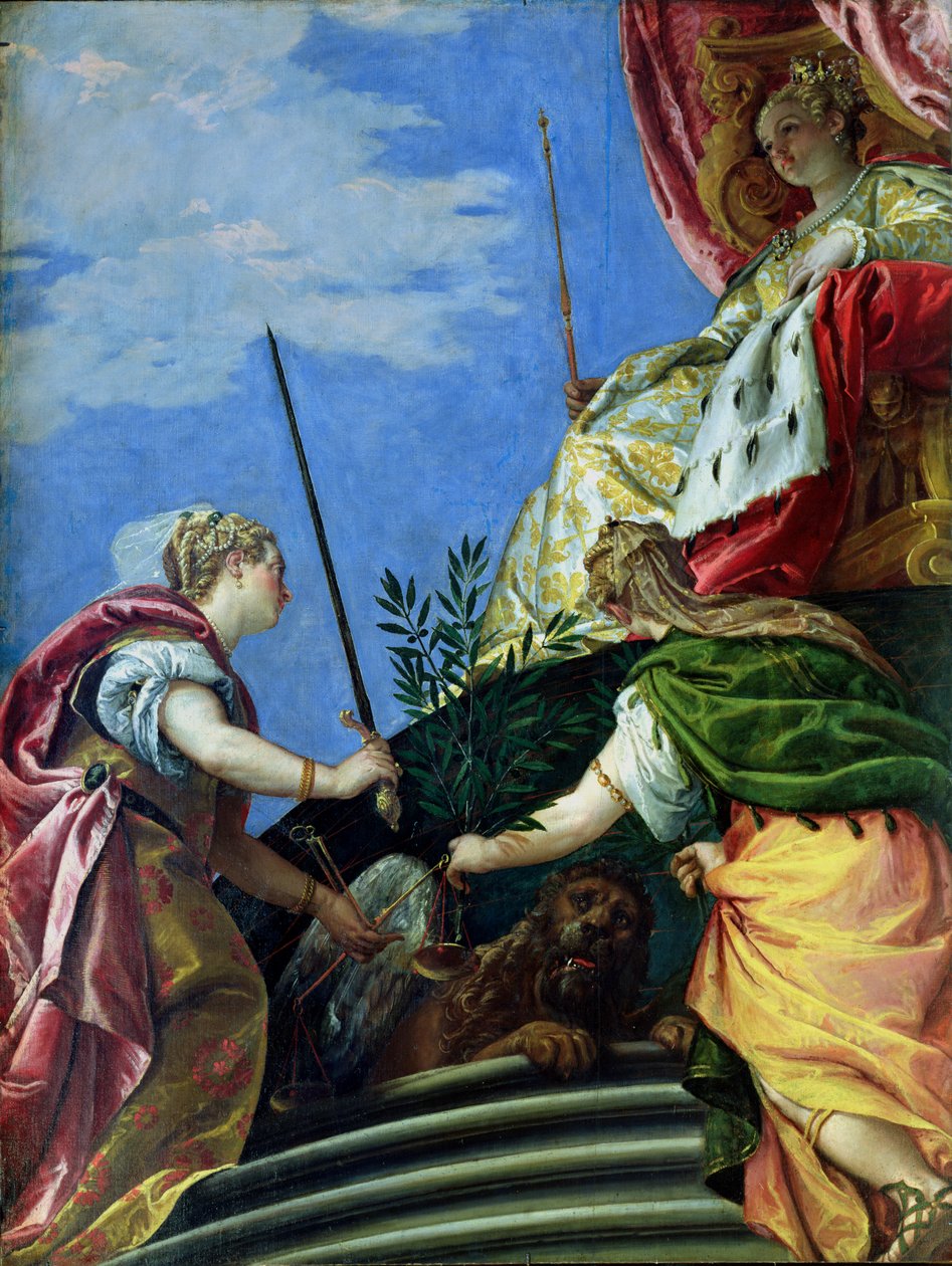 Venedig tronar mellan rättvisa och fred av Paolo Veronese